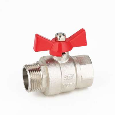 STA.1013 new products Butterfly Handle cw617n BSP threaded forged brass ball valve