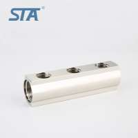 STA Forged Sand Blast and Nickel Plated With Female Threaded Holes china supplier Brass Manifold