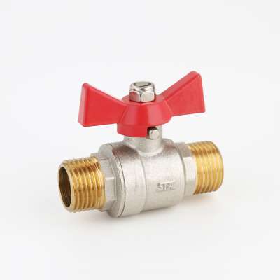 STA.1019 new products 1/2"-1" inch ball valves for water Butterfly Handle cw617n BSP threaded forged brass ball valve